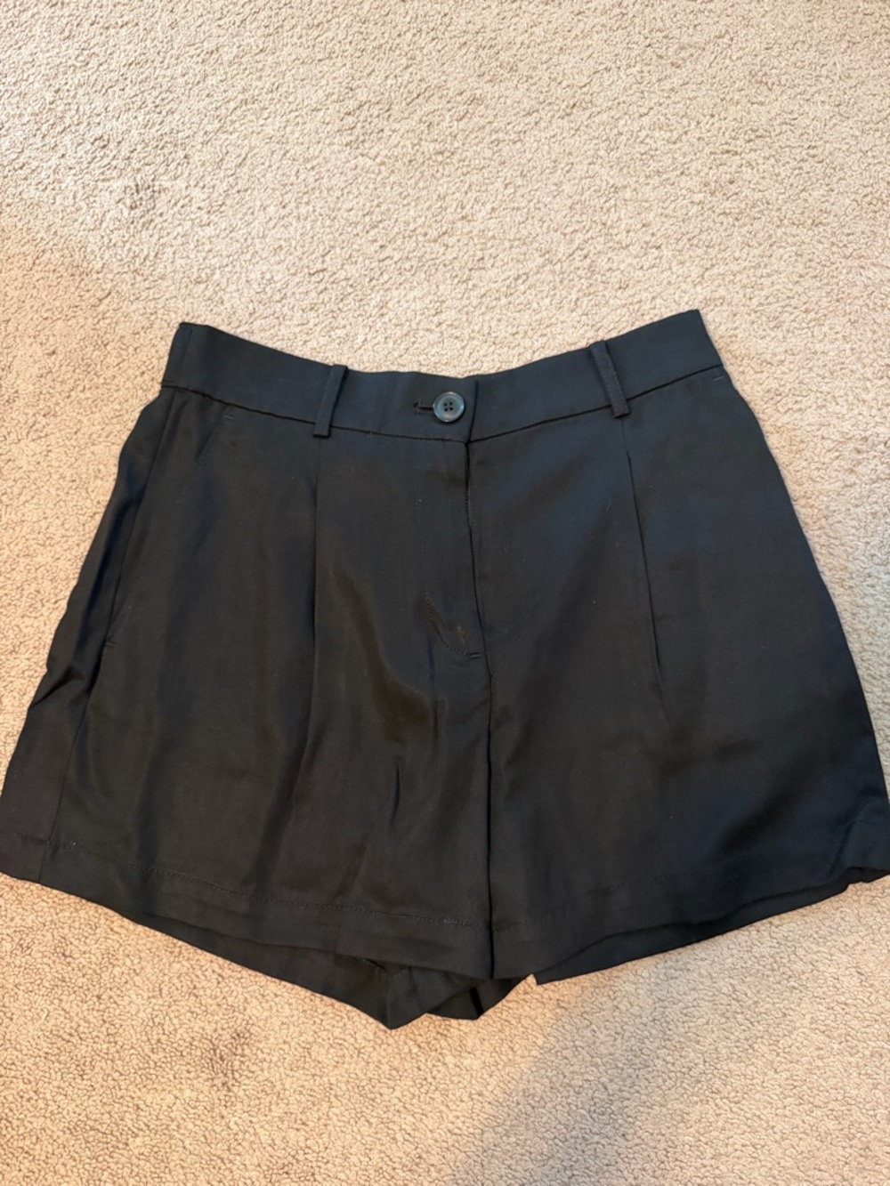 LOFT Black High-Waist Tailored Shorts
